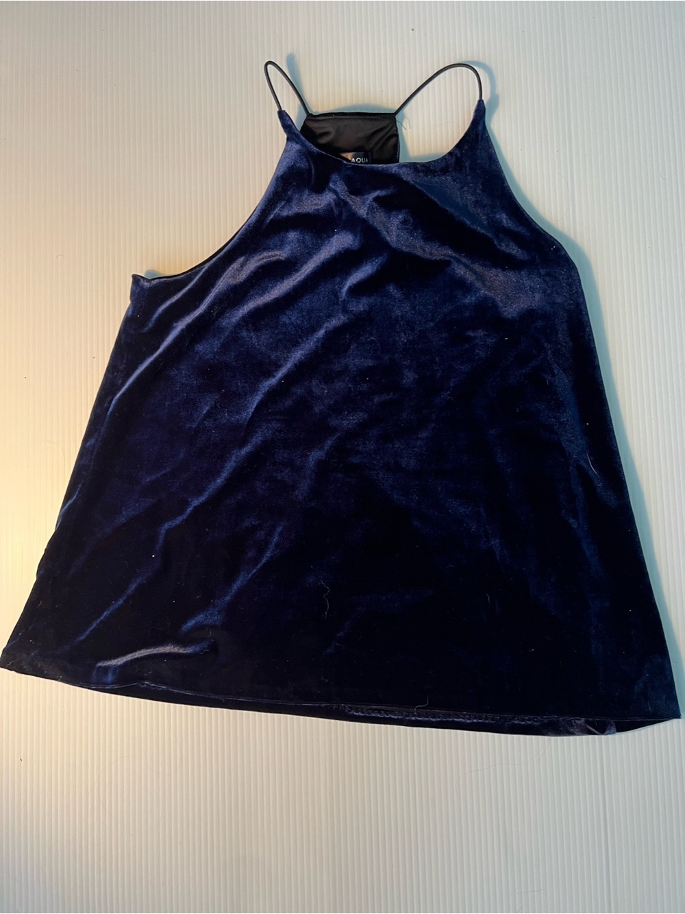 Aqua Velvet Navy Blue Spaghetti Strap Camisole